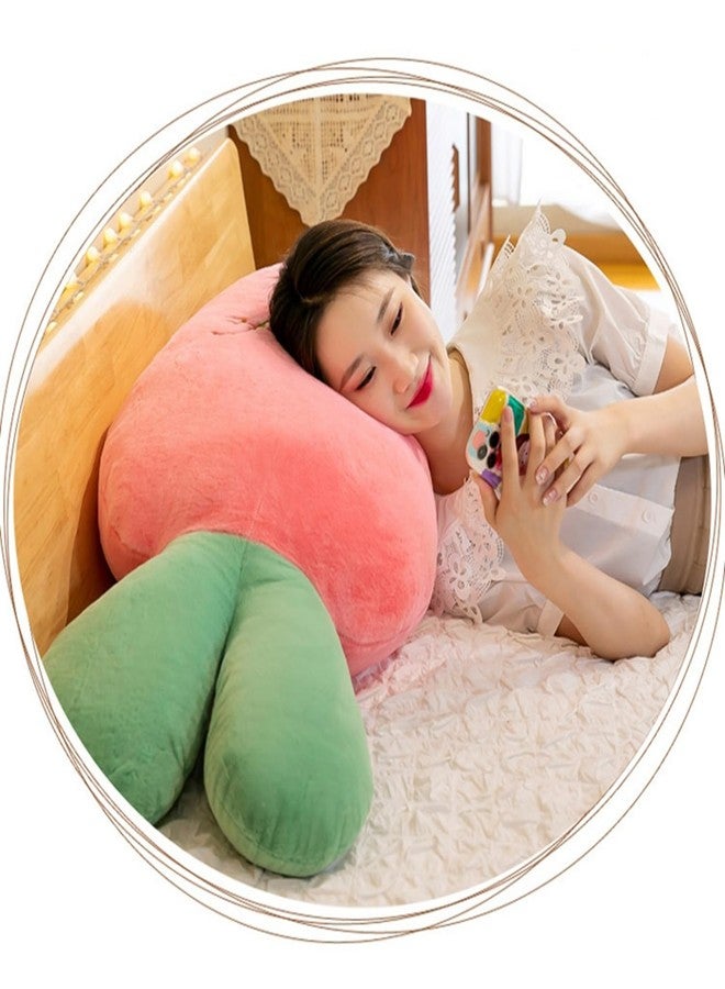 Tickles Carrot Cylindrical Type Soft Plush Cushion Body Foot Pillow for Kids Boys & Girls Home & Room Decor (Size: 40x28 cm Color: Orange) - Image 2